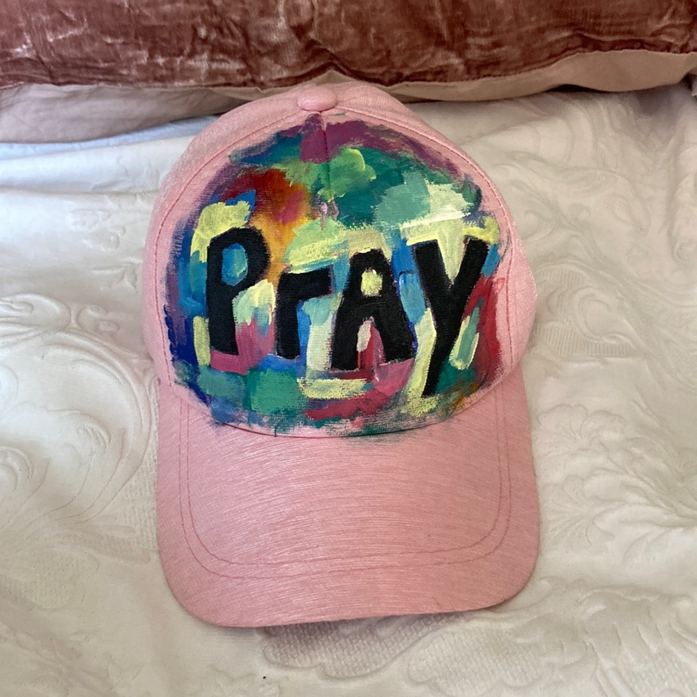 Hand painted hat/ baseball cap PRAY